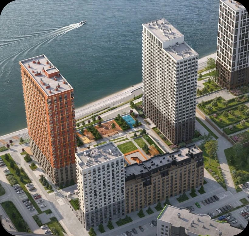 Вид на квартал у воды